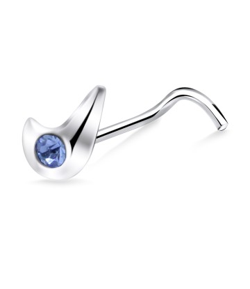 Stone Set Curved Nose Stud NSKB-775